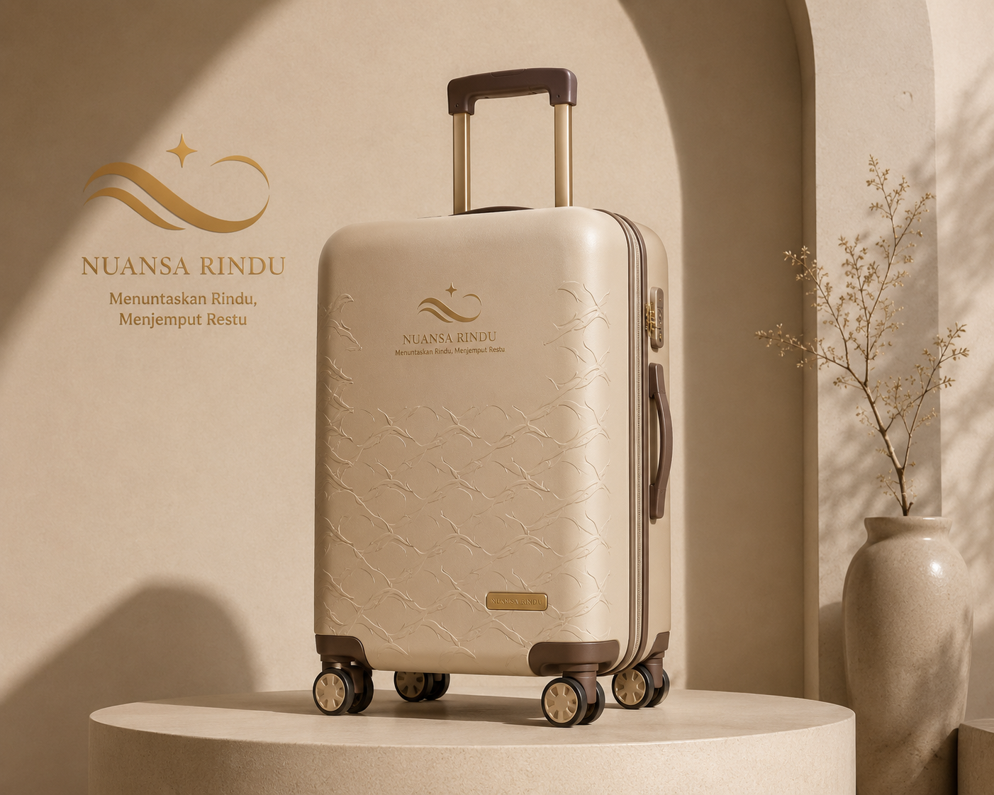 Brass & Genuine Leather Luggage
