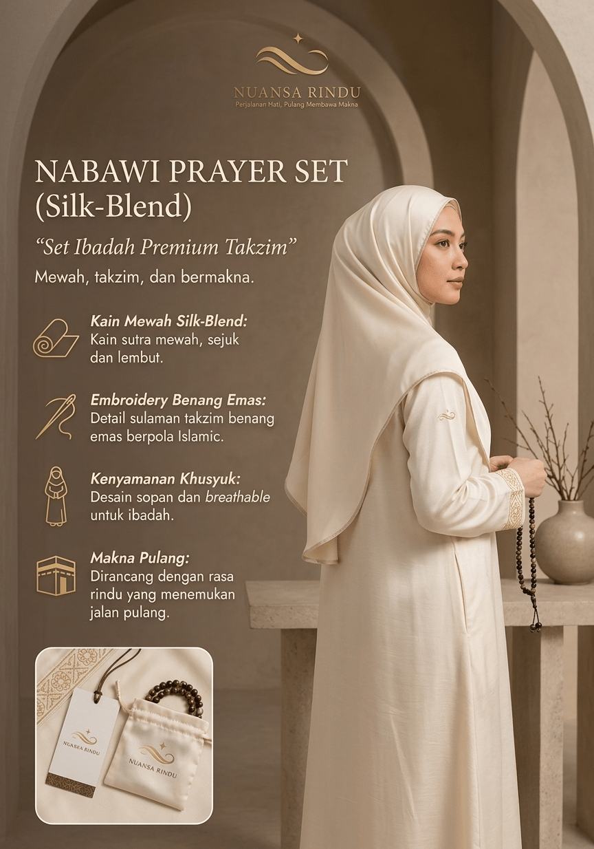 Nabawi Prayer Set (Silk-Blend)